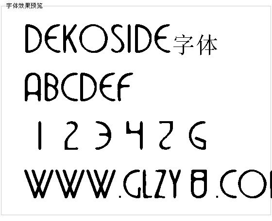 Dekoside字体