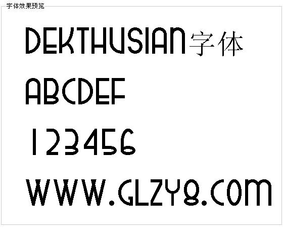 Dekthusian字体