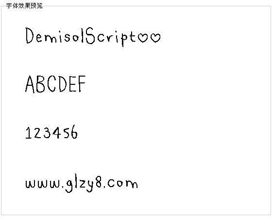 DemisolScript字体