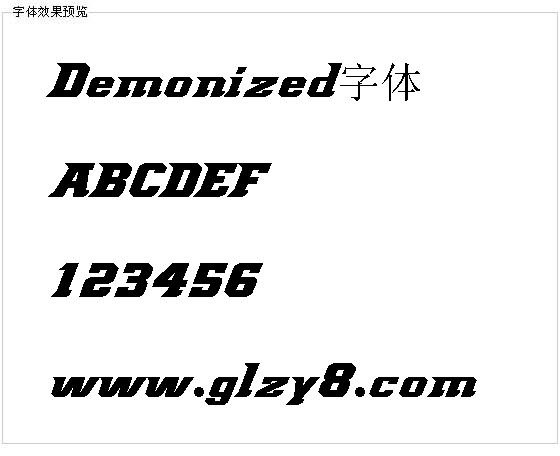 Demonized字体