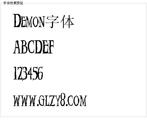 Demon字体