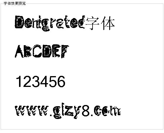 Denigrated字体