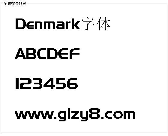 Denmark字体