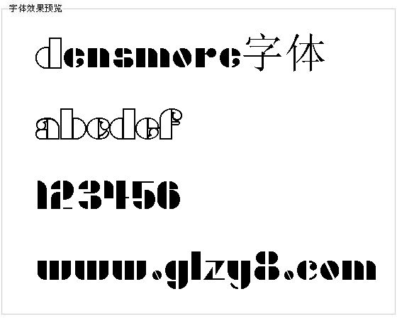 Densmore字体