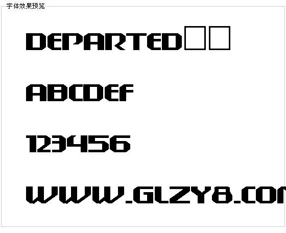 DEPARTED字体