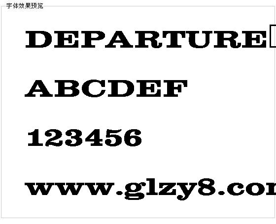 DEPARTURE字体