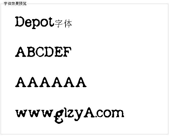 Depot字体