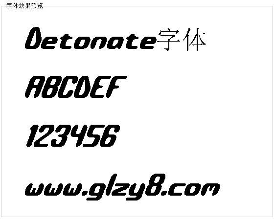 Detonate字体