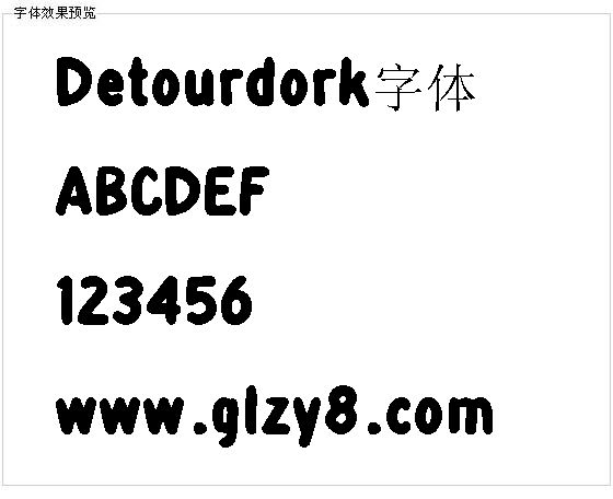 Detourdork字体