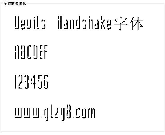 Devils Handshake字体