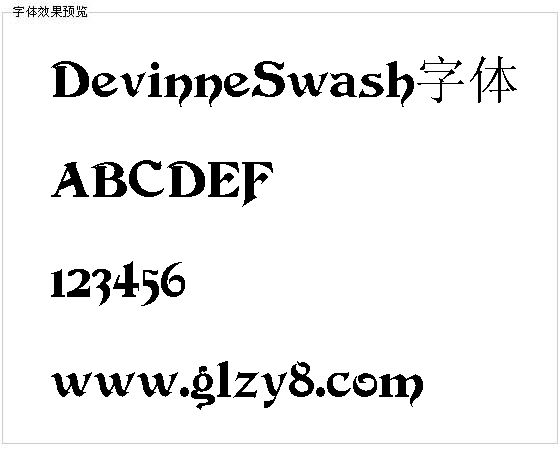 DevinneSwash字体