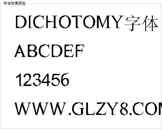 Dichotomy字体