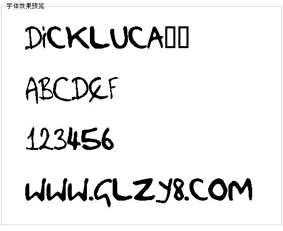 Dickluca字体