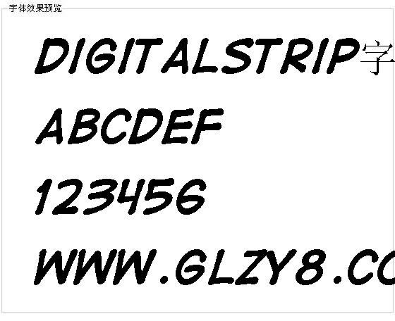 DigitalStrip字体