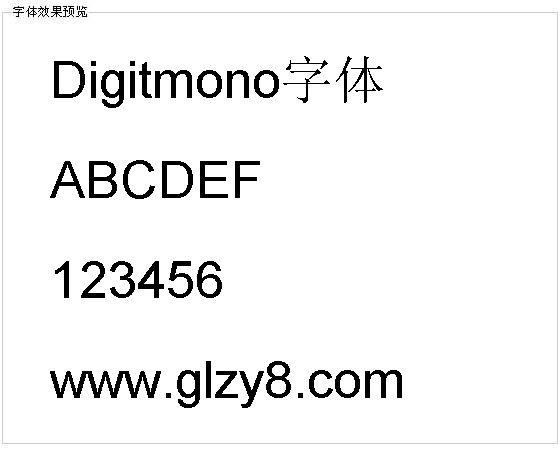 Digitmono字体