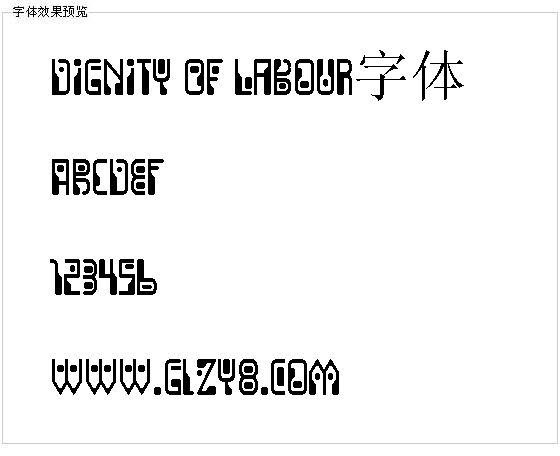 Dignity Of Labour字体