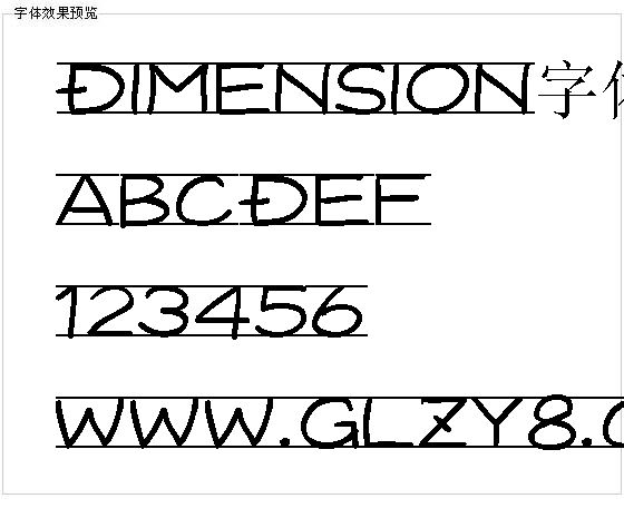 Dimension字体