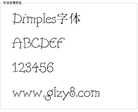 Dimples字体