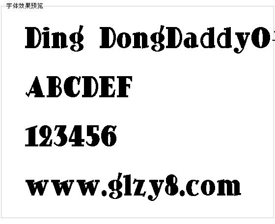 Ding-DongDaddyO字体