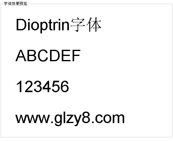 Dioptrin字体