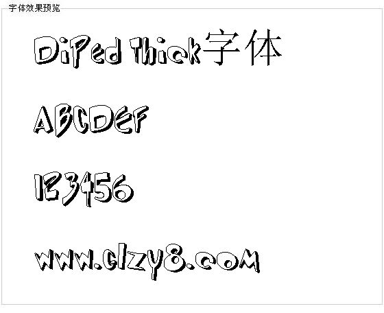 DiPed Thick字体