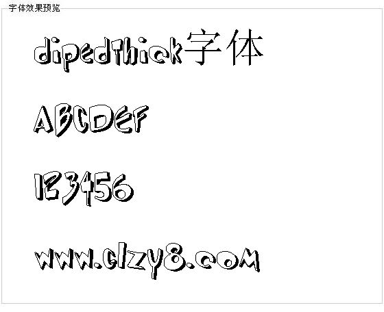 dipedthick字体