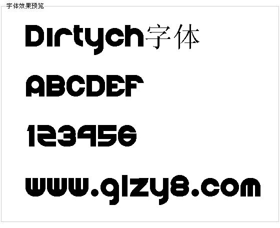 Dirtych字体