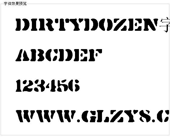 DirtyDozen字体