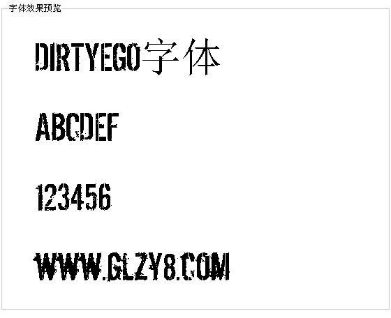 DIRTYEGO字体