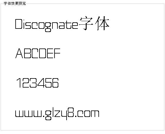 Discognate字体