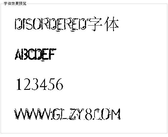 disordered字体