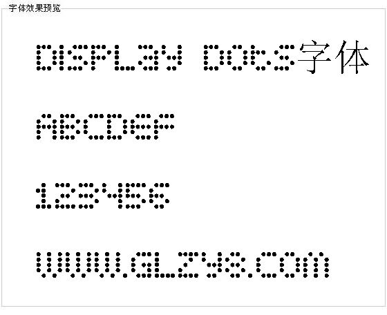 Display Dots字体