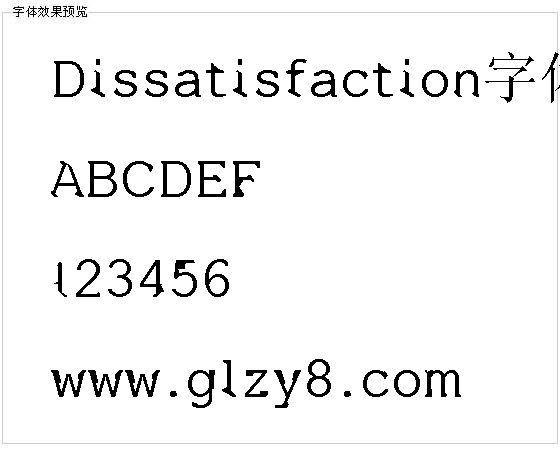 Dissatisfaction字体