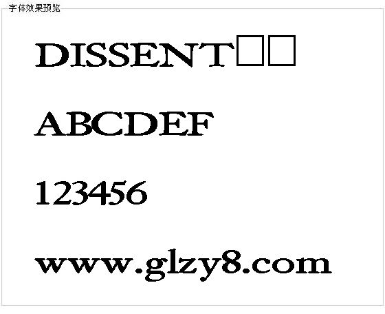 DISSENT字体