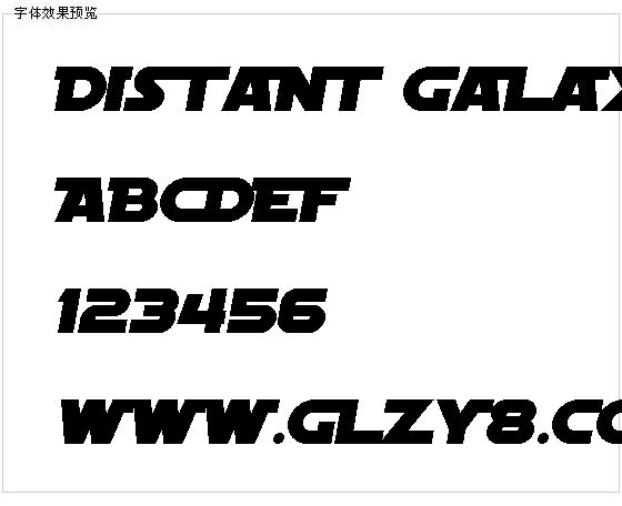 Distant galaxy字体