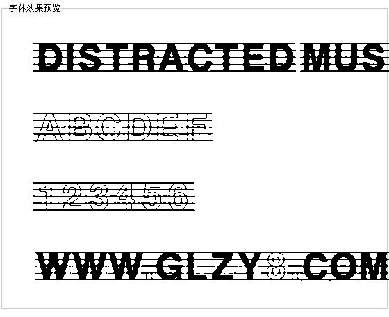 distracted musician字体