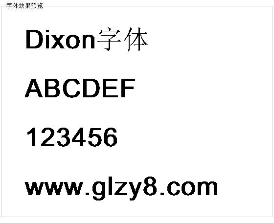 Dixon字体