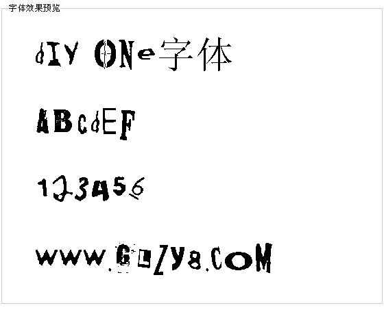 DIY One字体