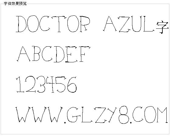 Doctor Azul字体