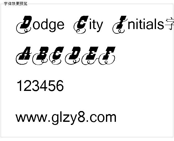 Dodge City Initials字体