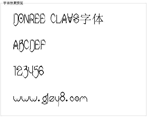 DONREE CLAWS字体