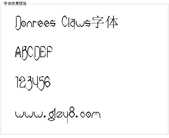 Donrees Claws字体