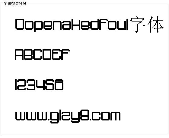 Dopenakedfoul字体