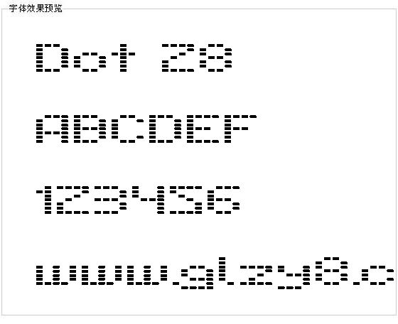 Dot 28字体