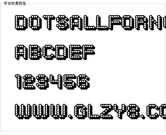 Dotsallfornow字体