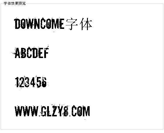DOWNCOME字体