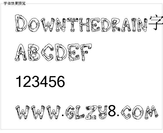 Downthedrain字体