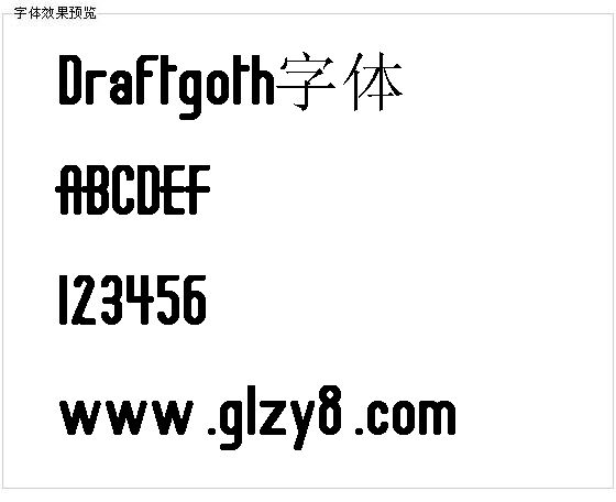 Draftgoth字体