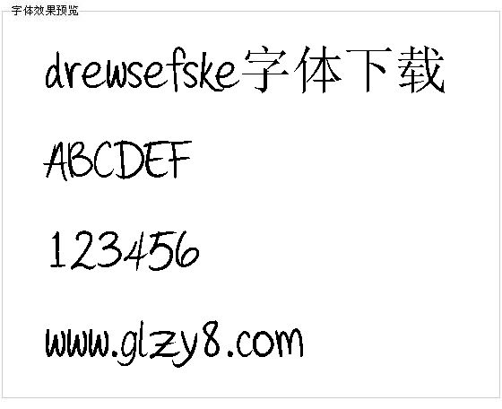 drewsefske字体下载