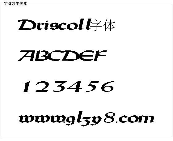 Driscoll字体